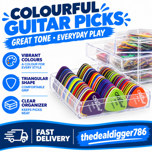 50pc guitar picks assorted - guitar,