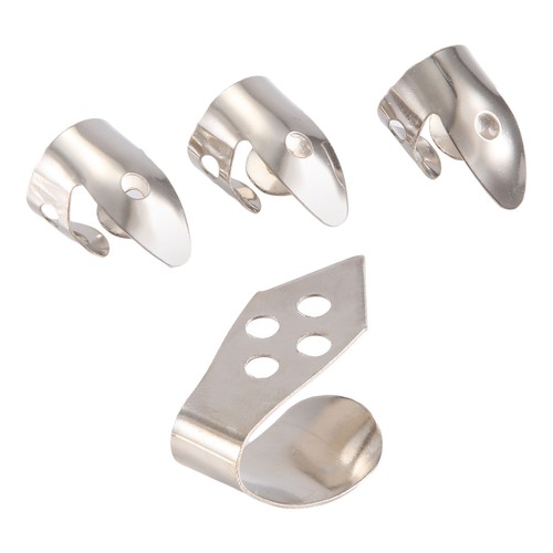 4pcs metal thumb finger guitar - metal,