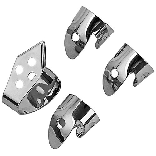 4pcs silver metal guitar picks - silver,