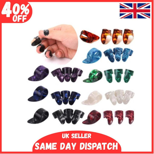 Finger and thumb guitar pick - and,